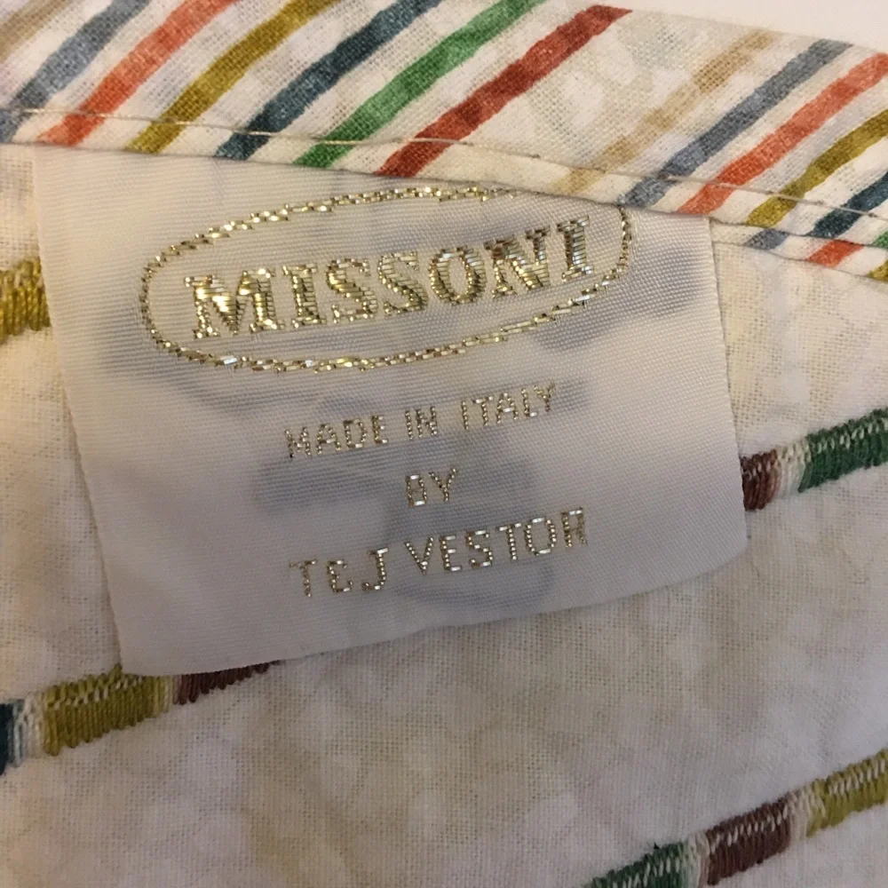Missoni Home embroidered zig zag quilt or bedspread queen 98 X 95